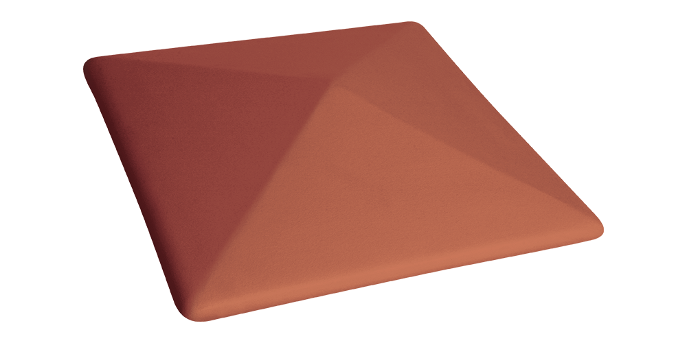 Клинкерный колпак для забора Рубиновый красный (01) Ruby-red Клинкерный колпак для забора Рубиновый красный (01) Ruby-red